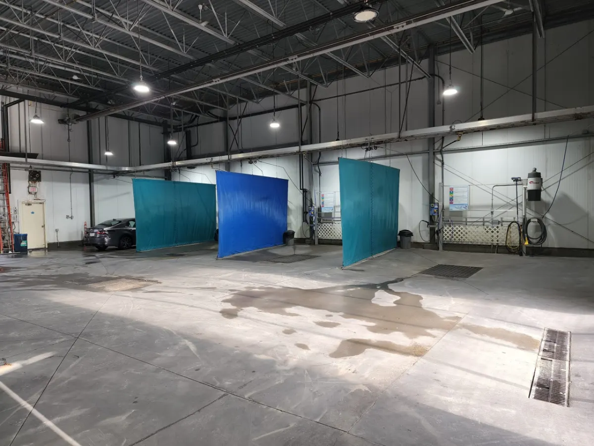 Wide wash bays for trucks and vans at Arctic Autowash, Edmonton